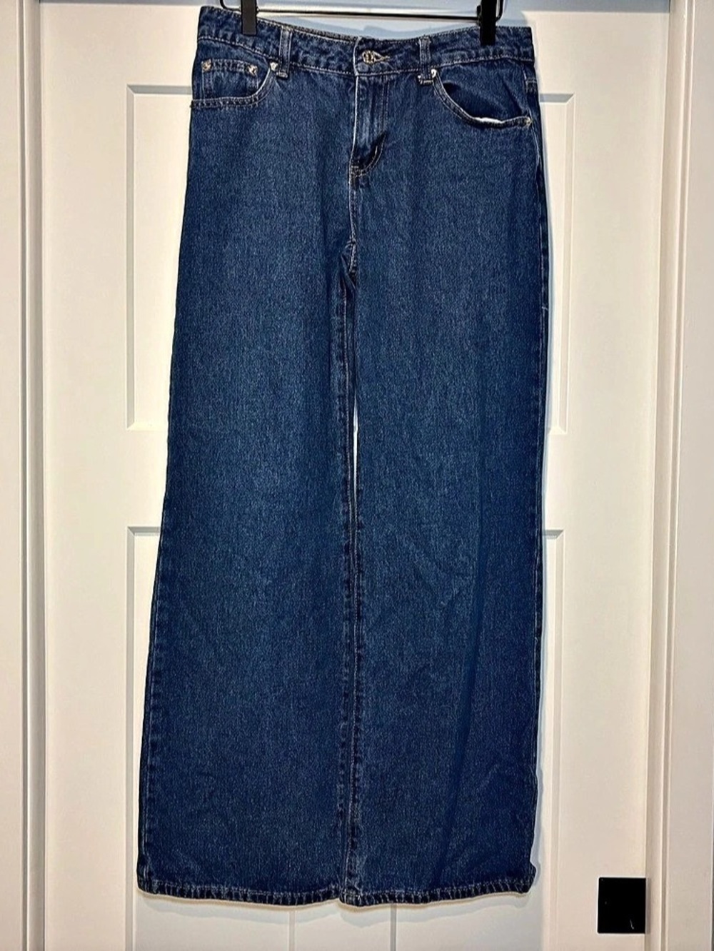 Edikted Raelynn Low Rise Wide Leg Jeans Blue - Picture 4 of 8